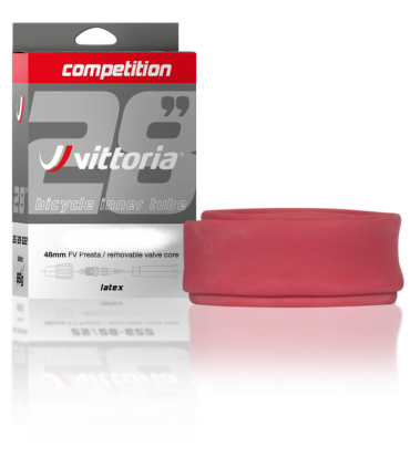 Vittoria Latex 700 x 19/23C, Presta 48mm RVC Inner Tube