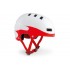 MET YOYO bicycle helmet for kids, white red flames, size M