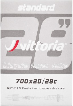 Vittoria Standard 700 x 20/28c, Presta 60mm RVC Bicycle Inner Tube