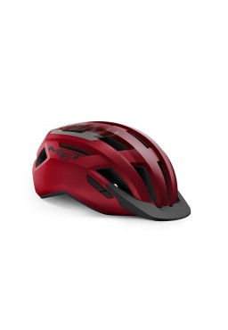 MET ALLROAD bicycle helmet, red matt, size L