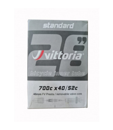 Vittoria Standard 700 x 28/42c, Presta 48mm RVC Bicycle Inner Tube