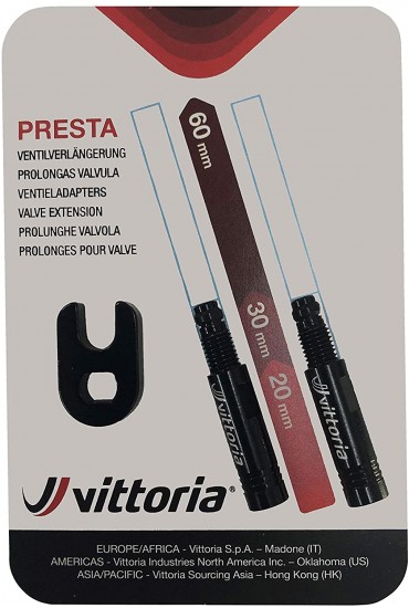 Przedłużka zaworu Vittoria 20 mm blister 2 szt. + klucz