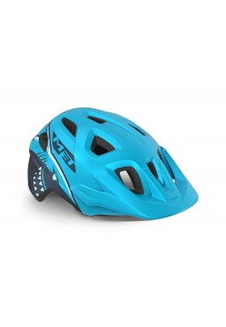 Kask rowerowy dla dzieci MET ELDAR, niebieski matowy (shark), rozmiar unismall