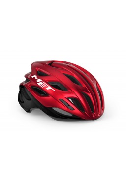 Kask rowerowy MET ESTRO MIPS, czarno-czerwony połysk, rozmiar L