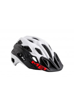 MET LUPO bicycle helmet, white black, size L