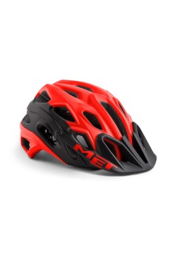 MET LUPO bicycle helmet, red black, size M