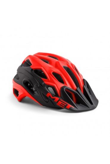 MET LUPO bicycle helmet, red black, size L