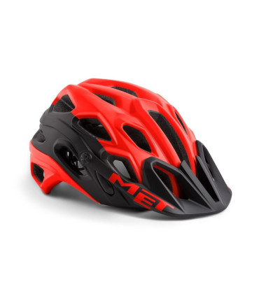 MET LUPO bicycle helmet, red black, size L