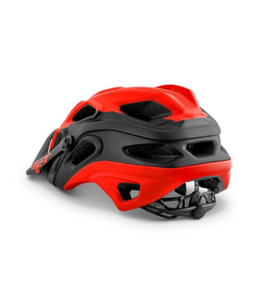 MET LUPO bicycle helmet, red black, size L