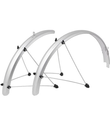 SKS ATB 60  26'' Front and  Rear Silver MudGuard Set