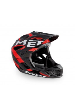 MET PARACHUTE HES bicycle helmet,  black red, size L