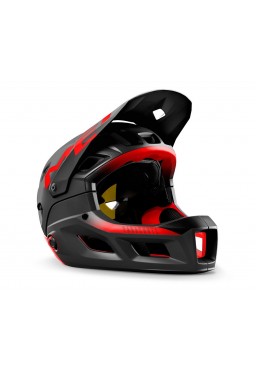 Kask rowerowy MET PARACHUTE MCR MIPS, czarno-czerwony, rozmiar S