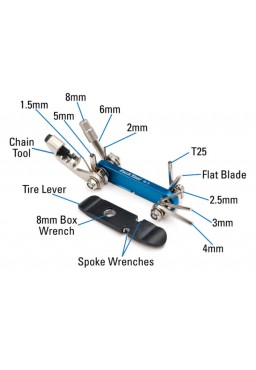 Klucz Park Tool IB-3 Śrubokręt/T25 Torx/Imbus - 1.5-8mm/Wyciskacz do łańcucha