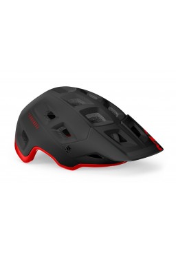 Kask rowerowy MET TERRANOVA, czarno-czerwony, rozmiar L