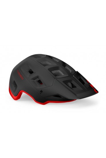 Kask rowerowy MET TERRANOVA, czarno-czerwony, rozmiar L