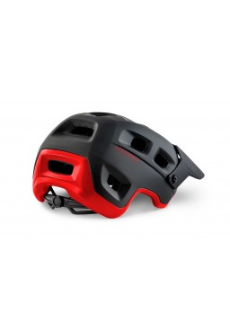 Kask rowerowy MET TERRANOVA, czarno-czerwony, rozmiar L