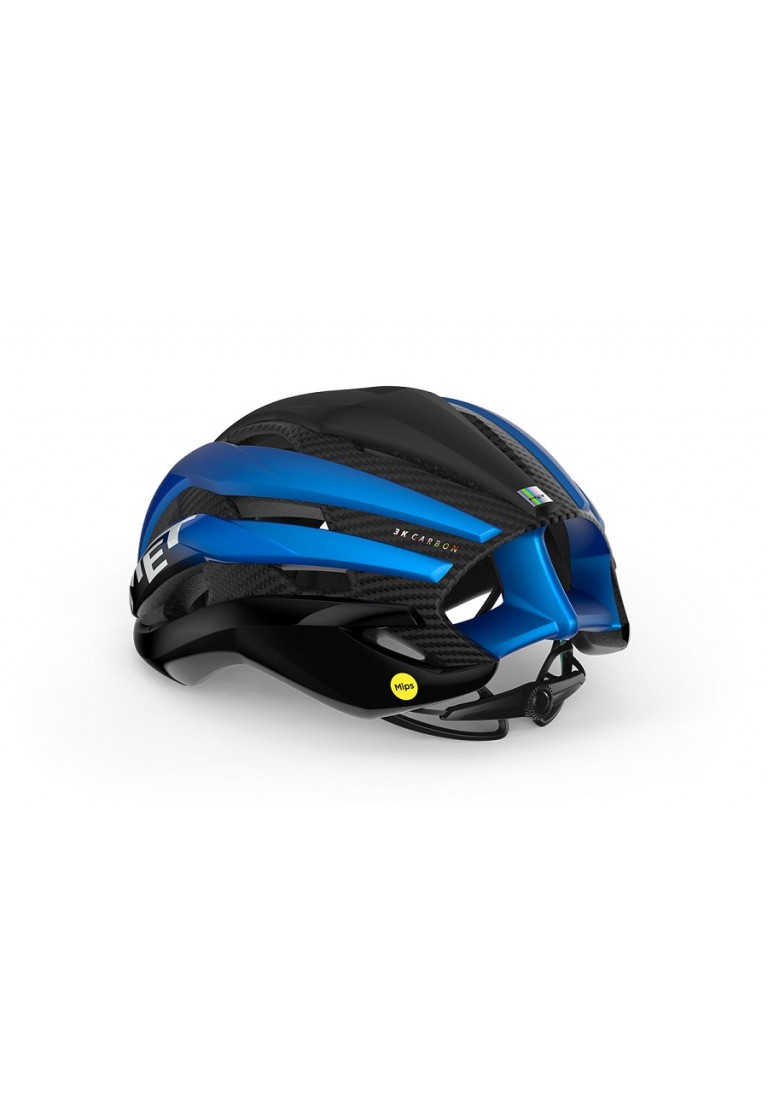 MET TRENTA 3K CARBON MIPS bicycle helmet, black blue, size M