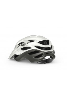 MET VELENO bicycle helmet, white grey, size L