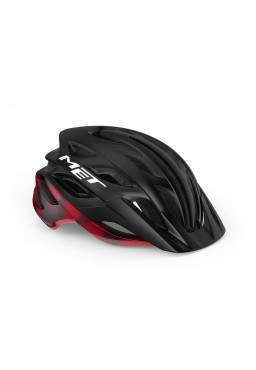 MET VELENO bicycle helmet, black red, size L