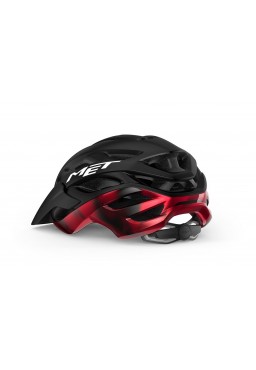 MET VELENO bicycle helmet, black red, size L