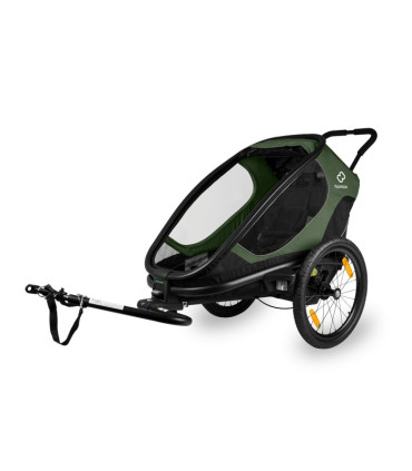 Hamax Outback One Multi-Sport Child Bike Trailer + Stroller Green