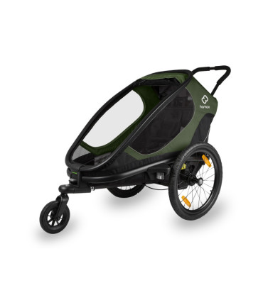 Hamax Outback One Multi-Sport Child Bike Trailer + Stroller Green