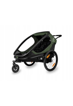 Hamax Outback Twin Multi-Sport Child Bike Trailer + Stroller Green