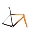 ACCENT CX-ONE Carbon Cyclocross Bike Frame (Frame+Fork+Headset, Suspension seatpost) tiger orange, Size L (56 cm)