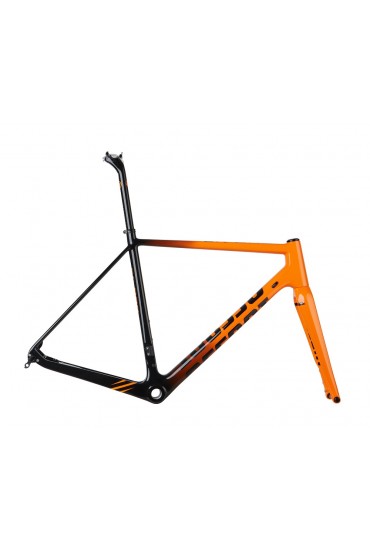 ACCENT CX-ONE Carbon Cyclocross Bike Frame (Frame+Fork+Headset, Suspension seatpost) blue green, Size L (56 cm)