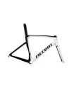 ACCENT Cyclone Carbon Road Bike Frame (frame, fork, seatpost, clamp) pearl white, Size L (54 cm)
