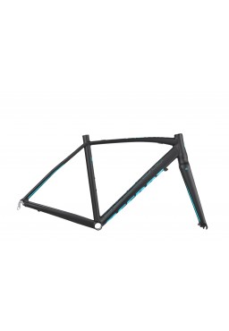 ACCENT Piuma Road Bike Frame (frame, fork, headsets) black blue, Size L (55 cm)