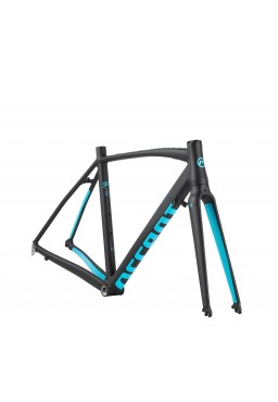 ACCENT Piuma Road Bike Frame (frame, fork, headsets) black blue, Size L (55 cm)