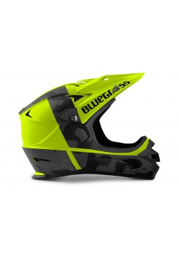 Bluegrass INTOX bicycle helmet, fluo yellow black matt, size L