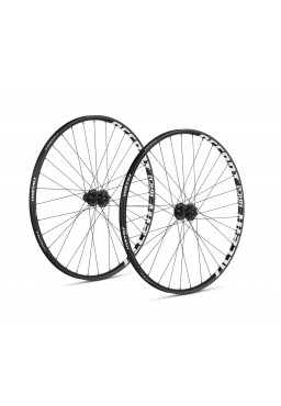 Accent Race MTB 29" Wheels Set, Black/White, Front, Rear Axle: QR, Rear hub driver: Shimano 10