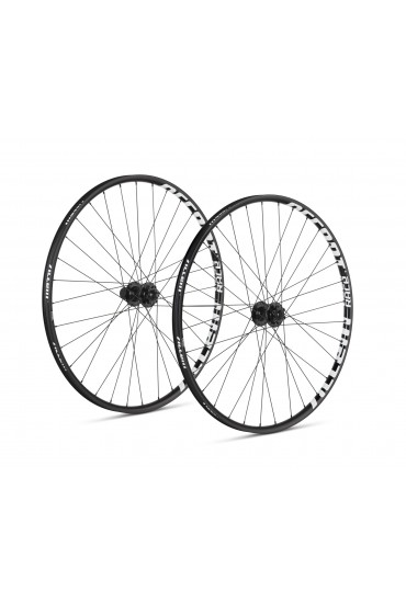 Accent Race MTB 29" Wheels Set, Black/White, Front, Rear Axle: QR, Rear hub driver: Shimano 10