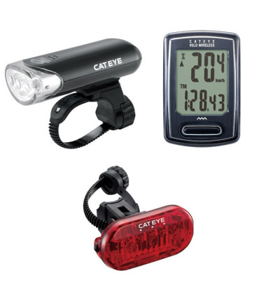 Zestaw Cateye HL-EL135/ TL-LD135/ VELO WIRELESS CC-VT230W