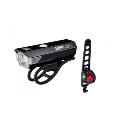 Cateye Bicycle Lamp Set AMMP 100 HL-EL041RC / ORB-RC TL-LD160RC-R