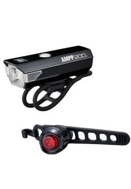 Cateye Bicycle Lamp Set AMPP 200 HL-EL042RC / ORB-RC RECHARGEABLE SL-LD160RC