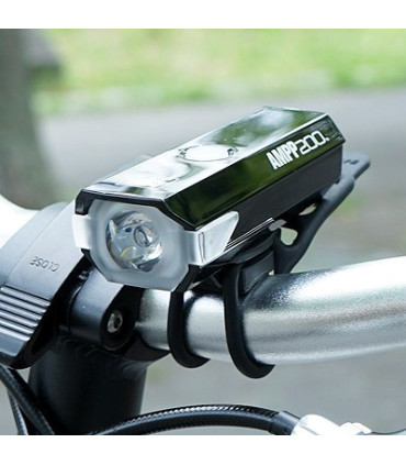Cateye Front Bicycle Light AMPP 200 HL-EL042RC