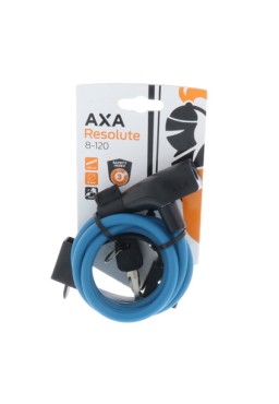Zapięcie AXA RESOLUTE 120/8 8mm/120cm z uchwytem niebieski