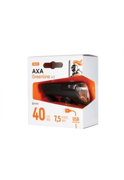 Lampa rowerowa przednia AXA GREENLINE 40 lux czarna