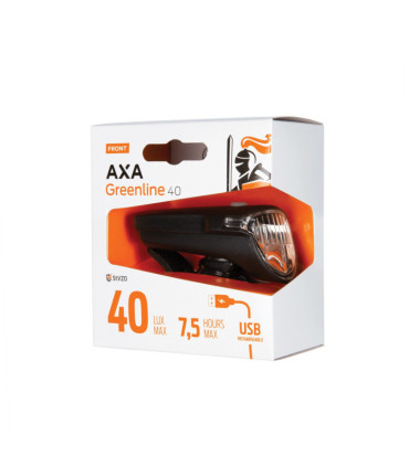Front Bicycle Light AXA Greenline 40 Lux Black
