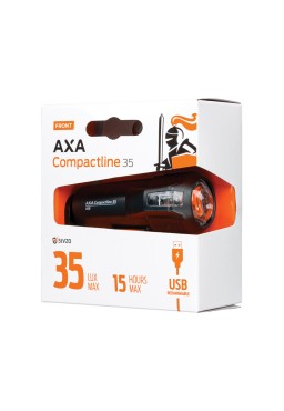 Lampa rowerowa przednia AXA COMPACTLINE 35 lux czarna