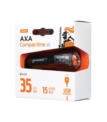 Front Bicycle Light AXA COMPACTLINE 35 lux Black
