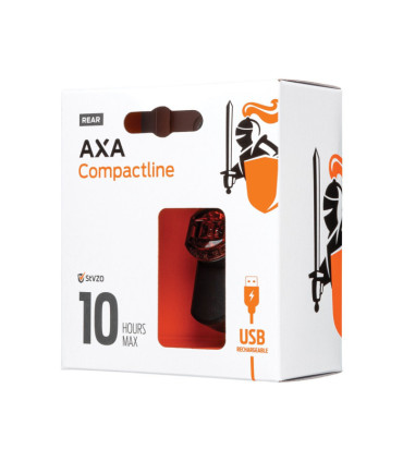 Lampa rowerowa tylna AXA COMPACTLINE 1 dioda USB on/off czerwona