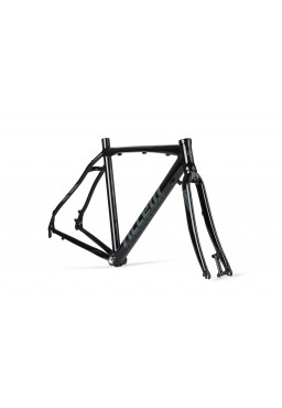ACCENT FALCON Gravel Bike Frame (Frame+Fork+Headset) black grey, size S (52 cm)