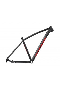 ACCENT Point MTB 29" bicycle frame black red, Size M, 142x12mm