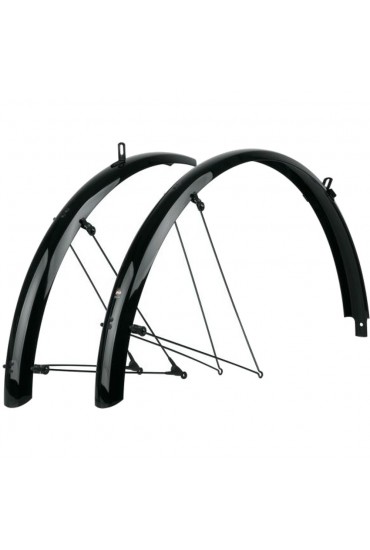 SKS BLUEMELS BASIC 28", 45mm Silver Mudguard Set