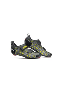 SIDI T-5 AIR Carbon Triathlon Shoes, Grey Yellow, size 40