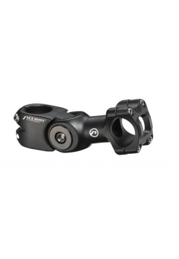 ACCENT Stork Adjustable Handlebar Stem, 128mm x 31.8mm, Black